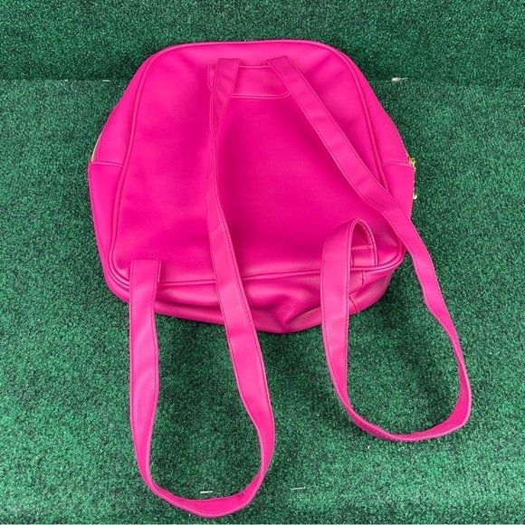 Juicy Couture Fuchsia Pink & Black Sequins Nylon Faux Leather Backpack main image 9